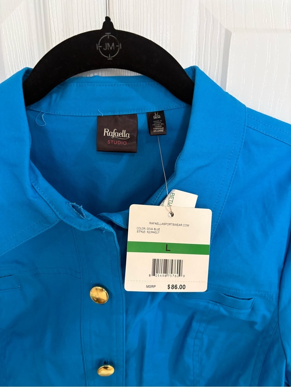 Rafaella Turquoise Blue Three-Button Blazer - Picture 2 of 5